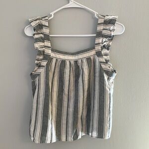 *3 for $15* Loft Striped Blouse w/ Ruffle Sleeves
